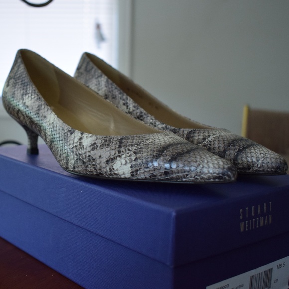 NEW Stuart Weitzman Nupoco Kitten Heel-Stone Ombre